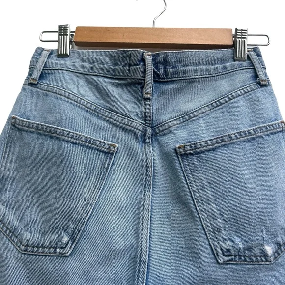 AGOLDE 90's Denim Shorts Size 24 in Blue Riptide High Rise- Bloggers Favorite
